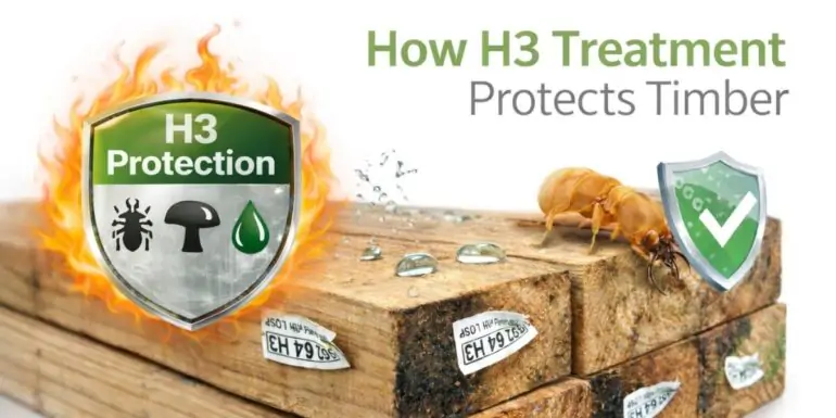 H3 treated pine is designed for external above-ground use