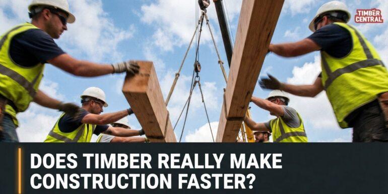 The benefits of using timber in construction extend to faster build times, as timber is easier to handle, cut, and install compared to heavier materials like steel or concrete.