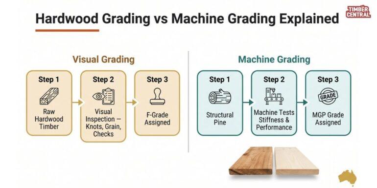 F5 vs MGP10 is not a direct strength comparison because the two grades come from different timber grading systems