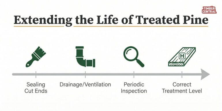 The answer to how long treated pine lasts depends largely on its treatment level, installation quality, and exposure to moisture throughout its service life.